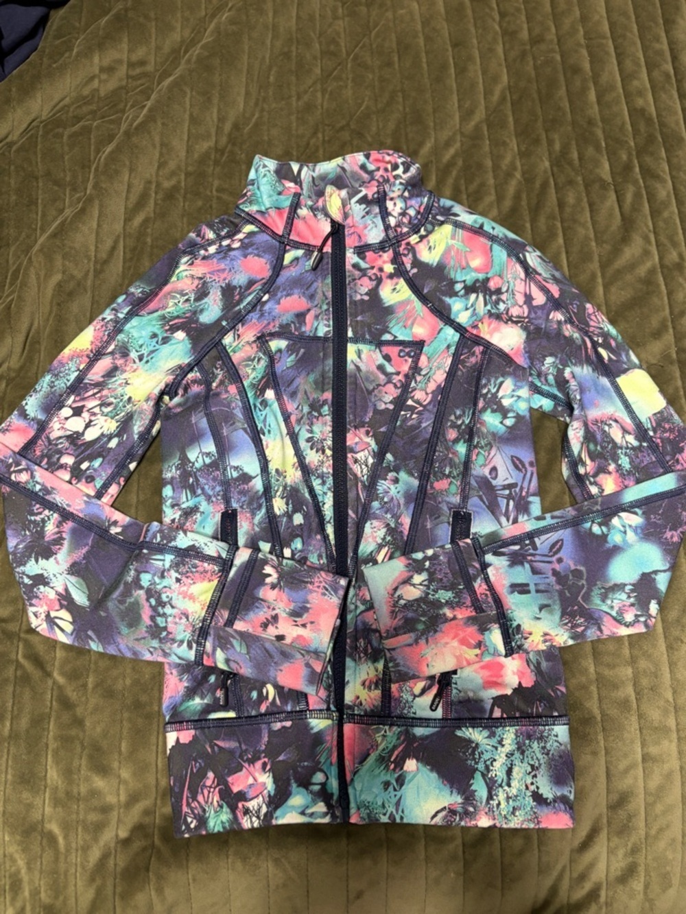 Girls Multicolor Printed Zip-Up Jacket Sz 6 Ivivva by Lululemon